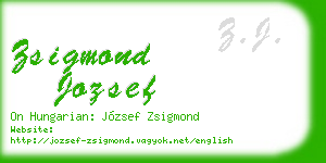 zsigmond jozsef business card