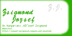 zsigmond jozsef business card
